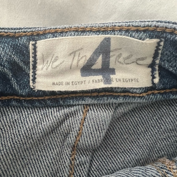 Free People Mini Jean Skirt with Zippers, Size 4 - Picture 3 of 3